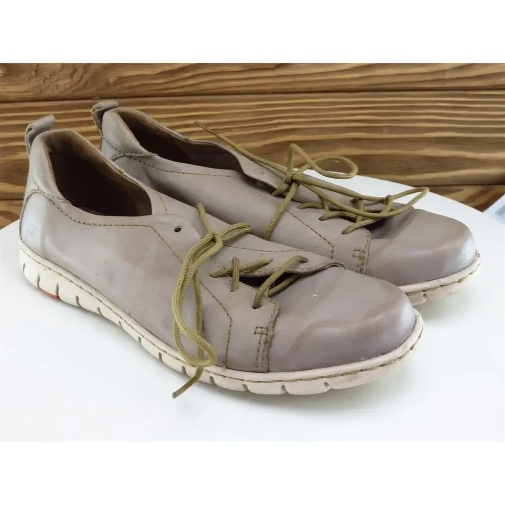 Born Size 7‎ Sneaker Brown Leather Medium Lace Up Women